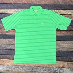 Donald Ross Green Striped Golf Polo Mens Golfer Preppy Country Club